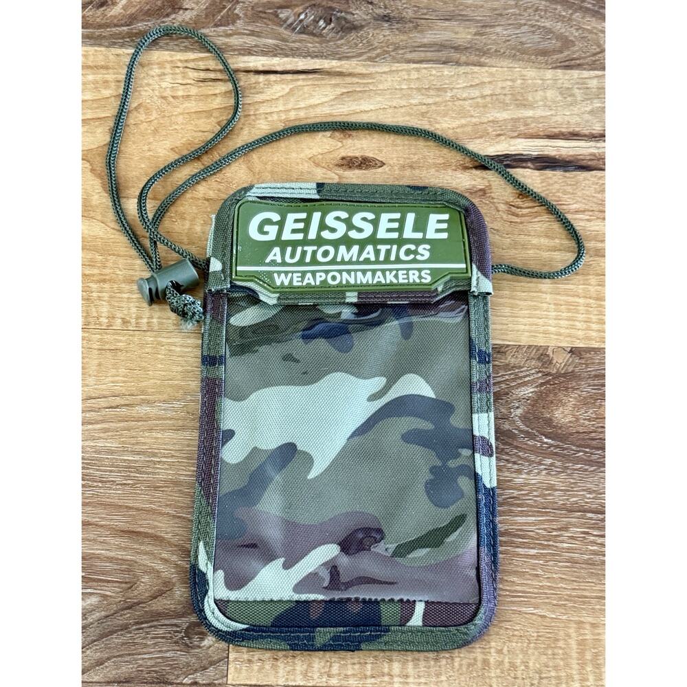 Geissele Automatics Desert Camo ID Landyard/Badge Holder LV Shot Show, NEW
